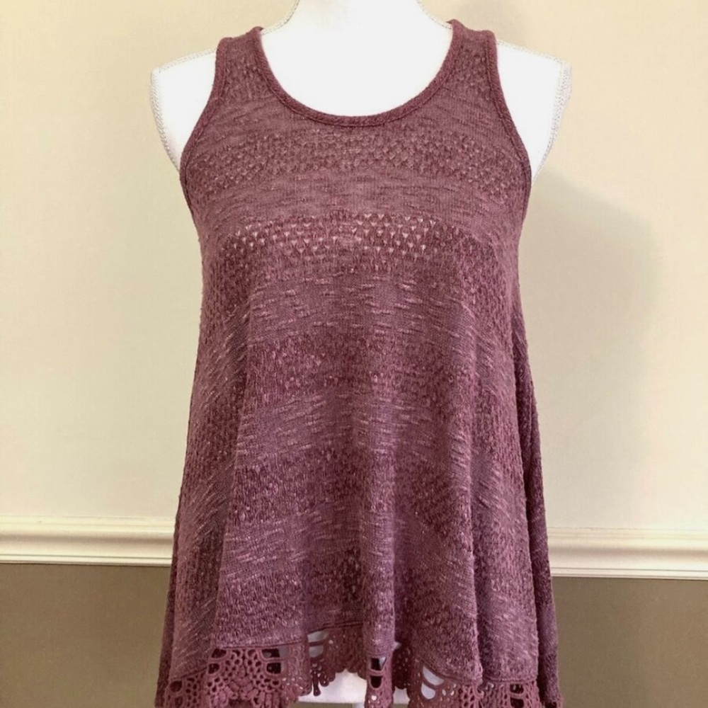 Nordstrom Burgundy Knit Tank